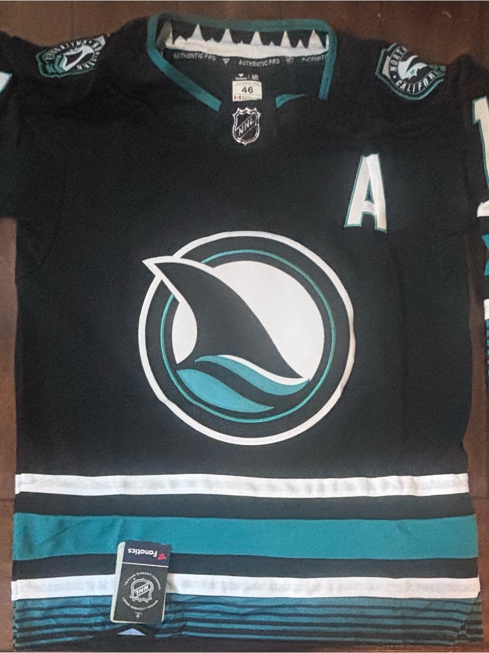 San Jose Sharks Macklin Celebrini #71 Black Jersey Adult Small (46) NWT